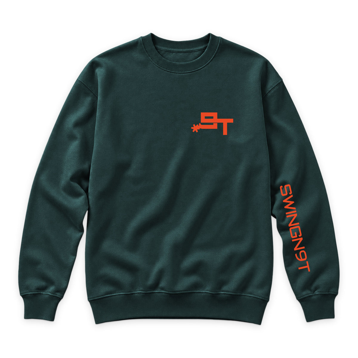 Cowboy Guts Crewneck — Sports Green — front view on white