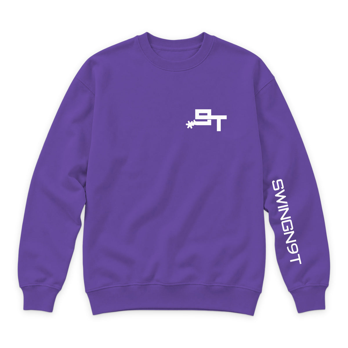 Cowboy Branded Crewneck — Purple — front view on white