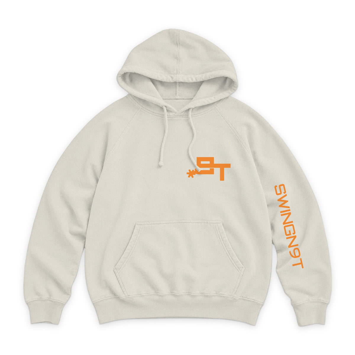 Tied On Branded Hoodie / Vintage Arctic / front on white