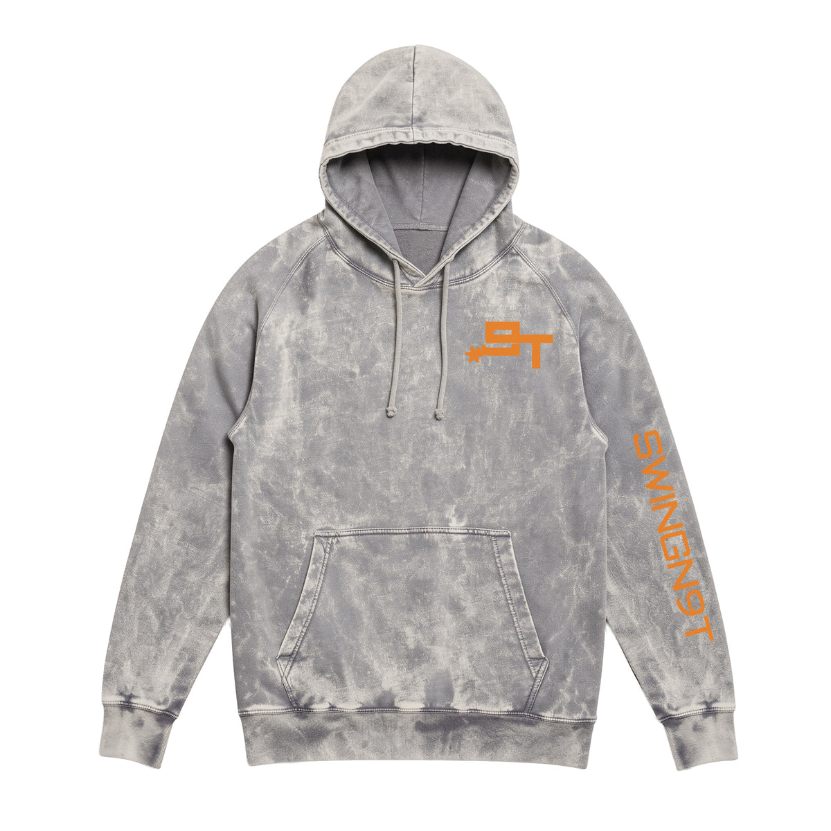 Tied On Branded Hoodie / Cloud Rock / front on white