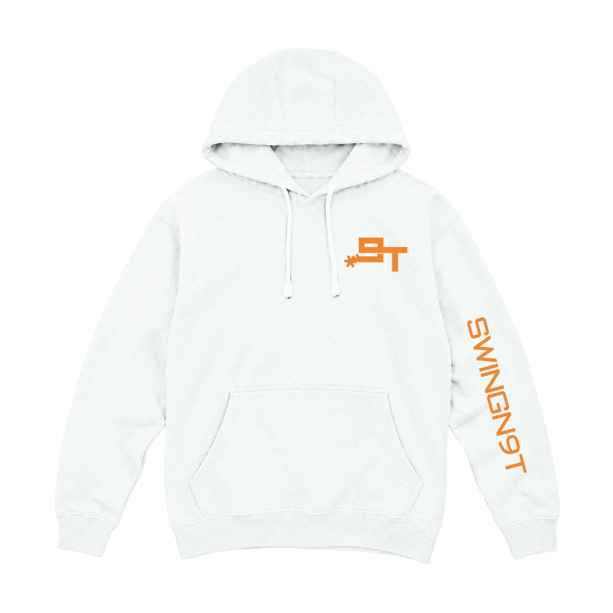 Tied On Branded Hoodie / Oatmeal Heather / front on white