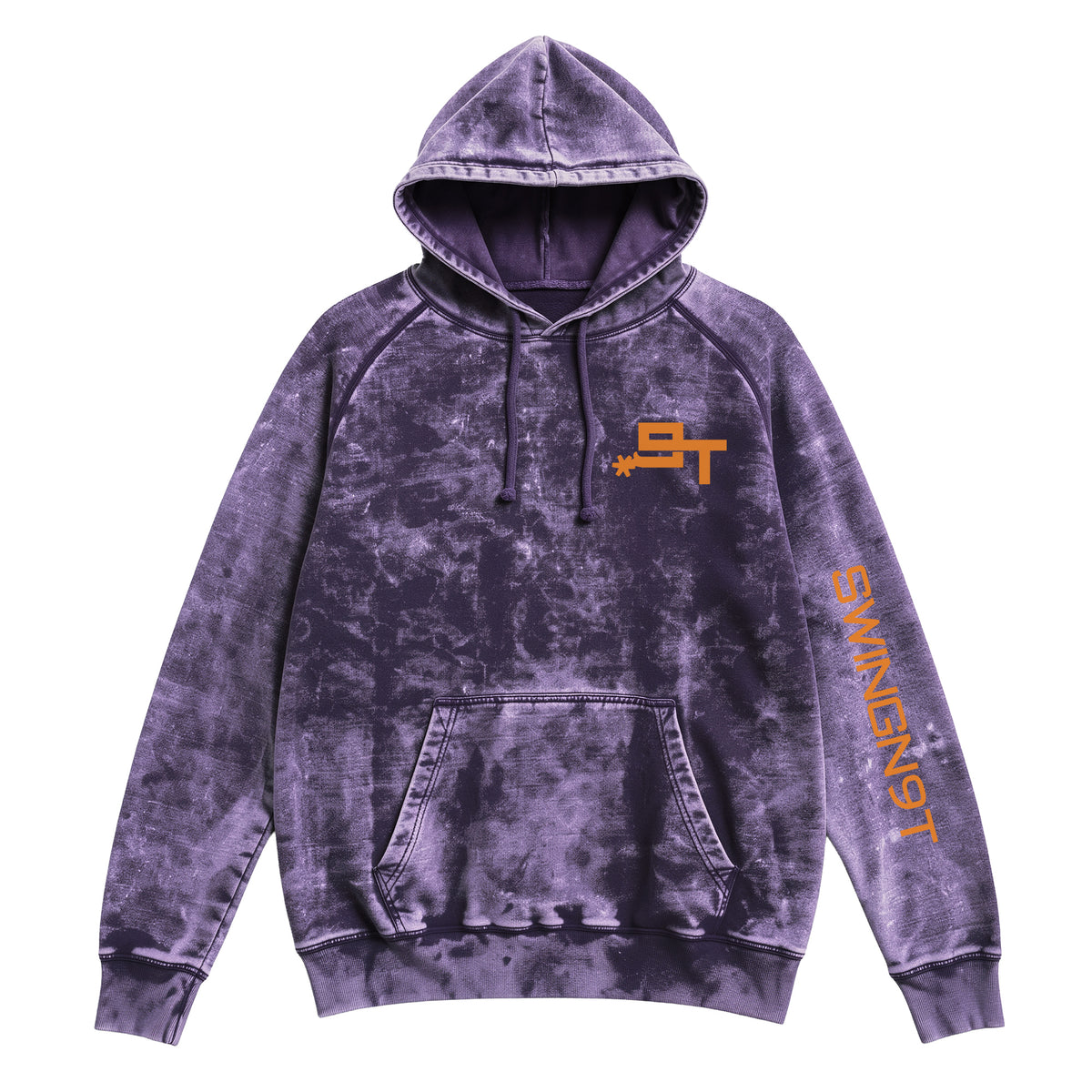 Tied On Branded Hoodie / Cloud Purple / front on white