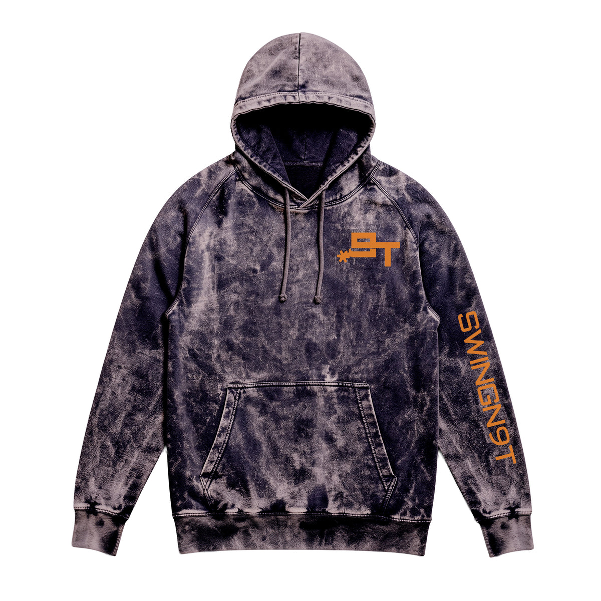 Tied On Branded Hoodie / Cloud Black / front on white