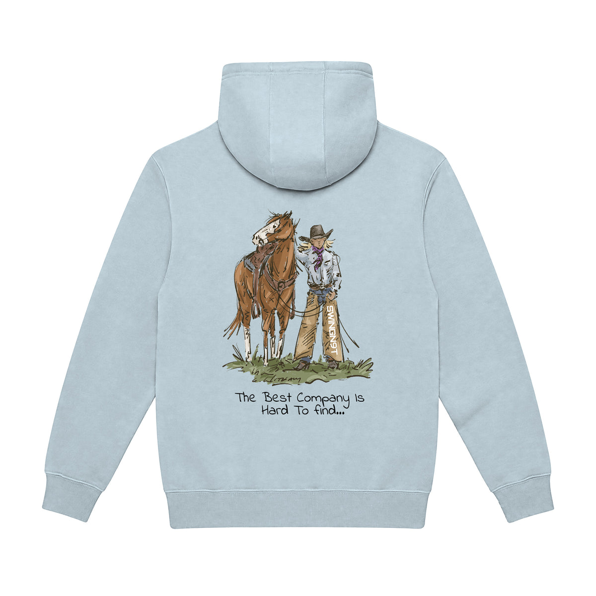 The Best Company Hoodie / Blue Mist / back on white