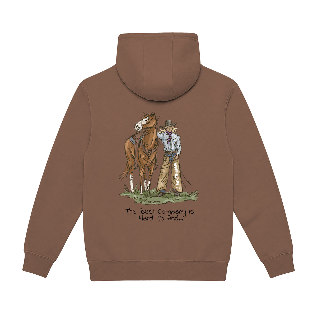The Best Company Hoodie / Chestnut / back on white