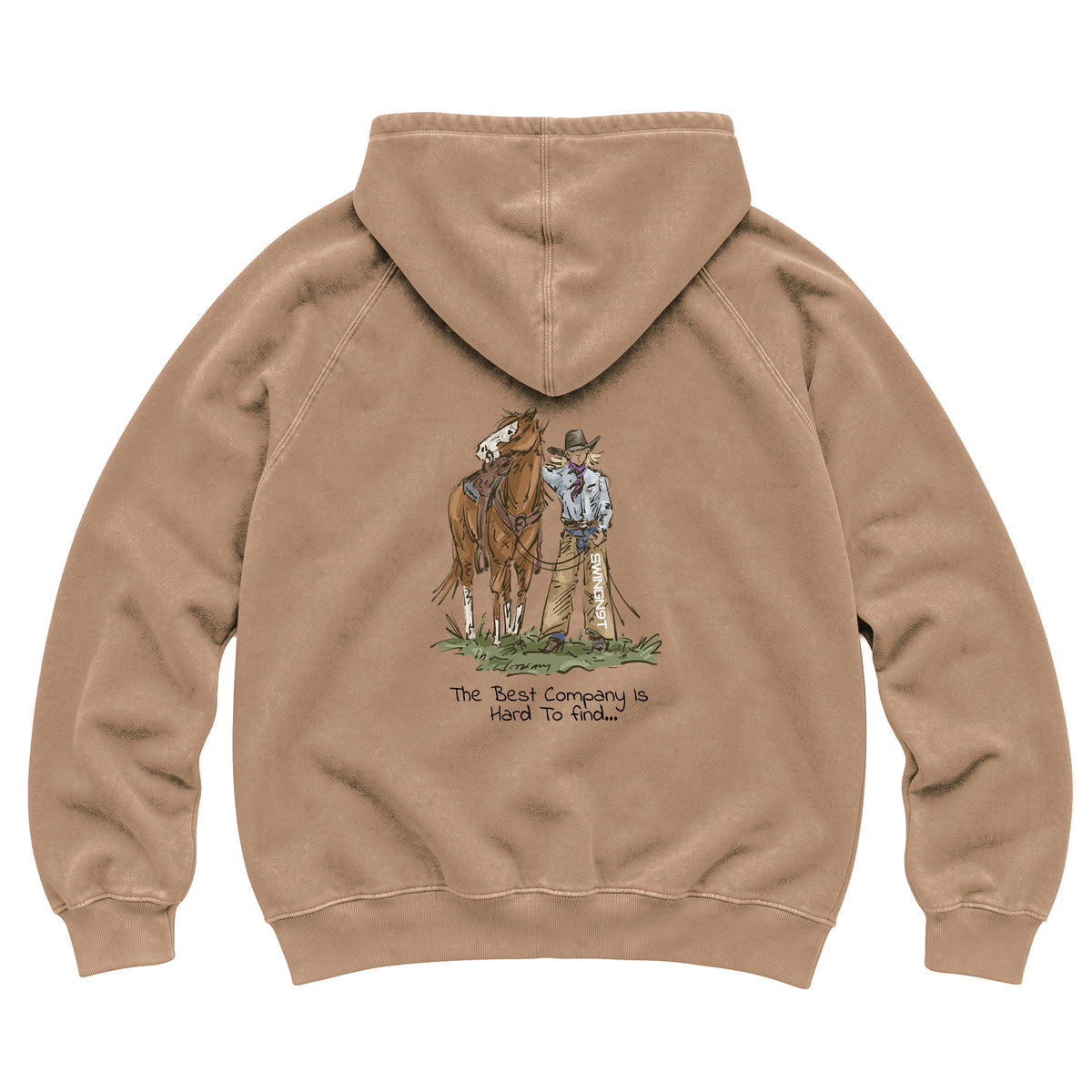 The Best Company Hoodie / Vintage Coffee / back on white