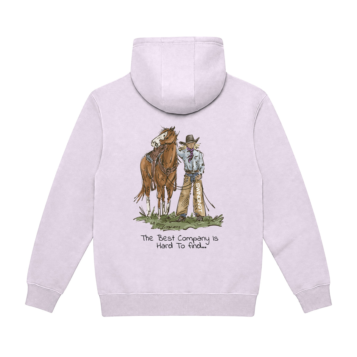 The Best Company Hoodie / Lilac / back on white
