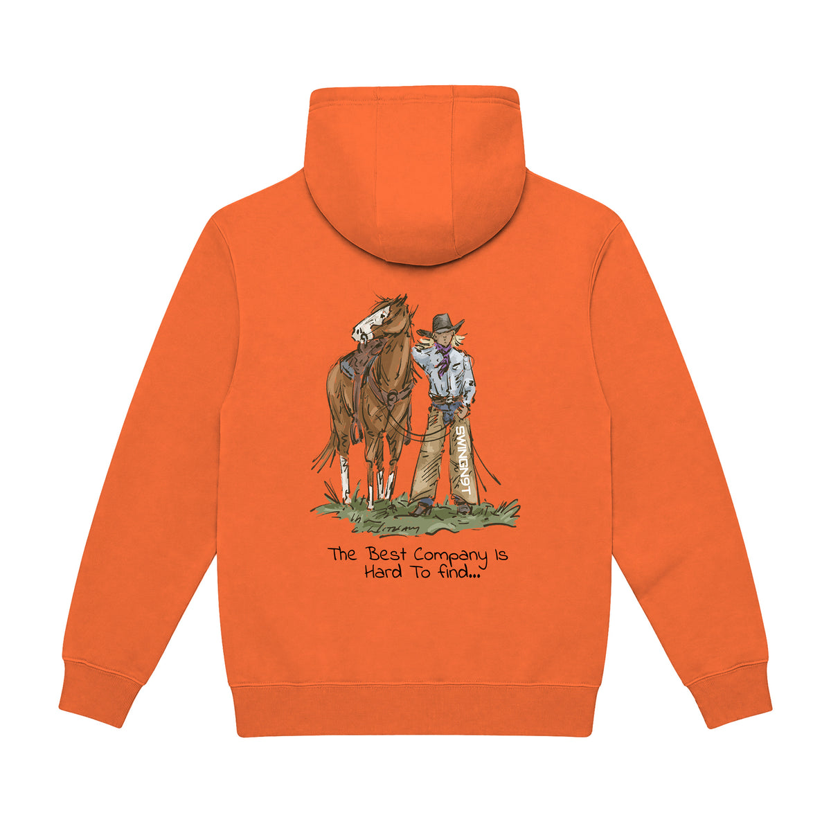 The Best Company Hoodie / Carrot / back on white