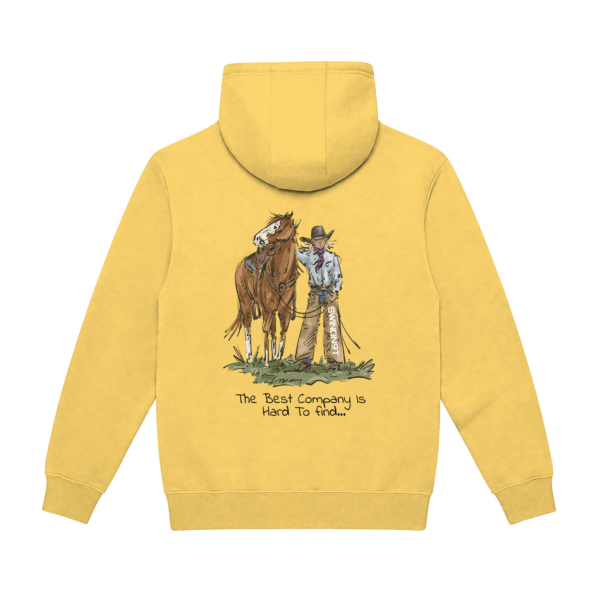 The Best Company Hoodie / Antique Gold / back on white