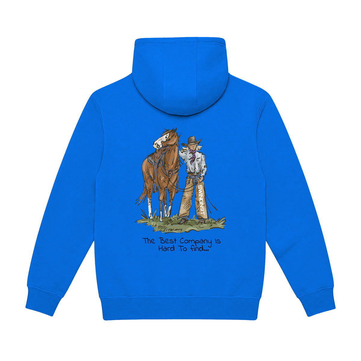 The Best Company Hoodie / True Royal / back on white