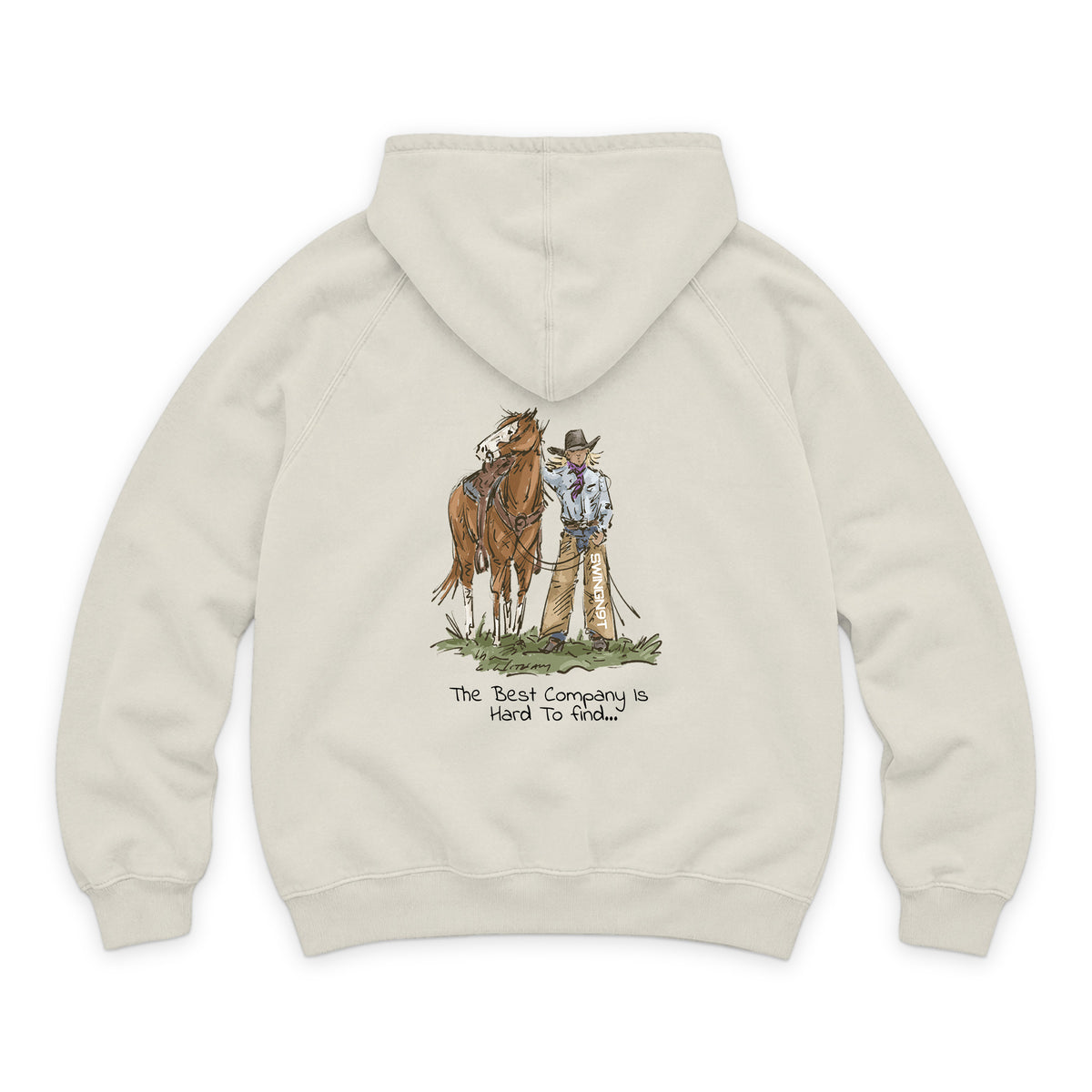 The Best Company Hoodie / Vintage Arctic / back on white