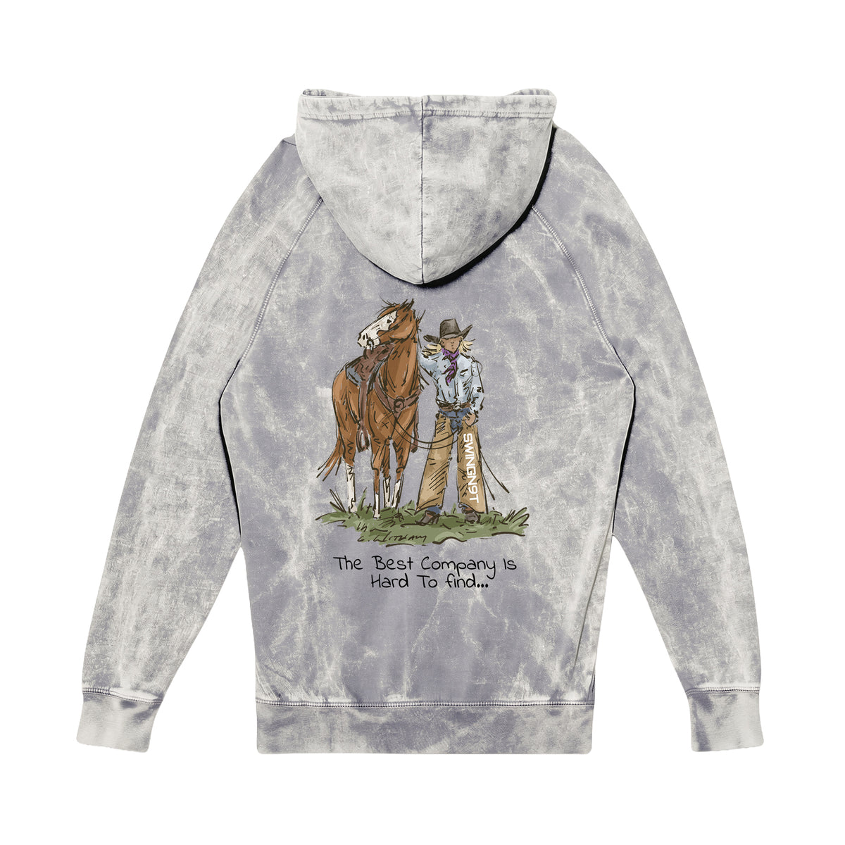 The Best Company Hoodie / Cloud Rock / back on white