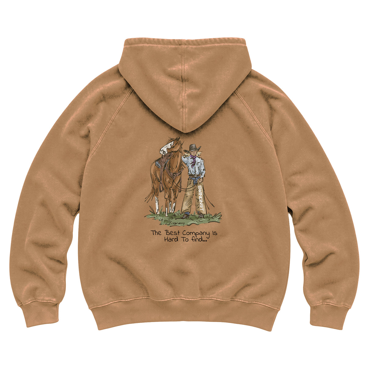 The Best Company Hoodie / Vintage Camel / back on white