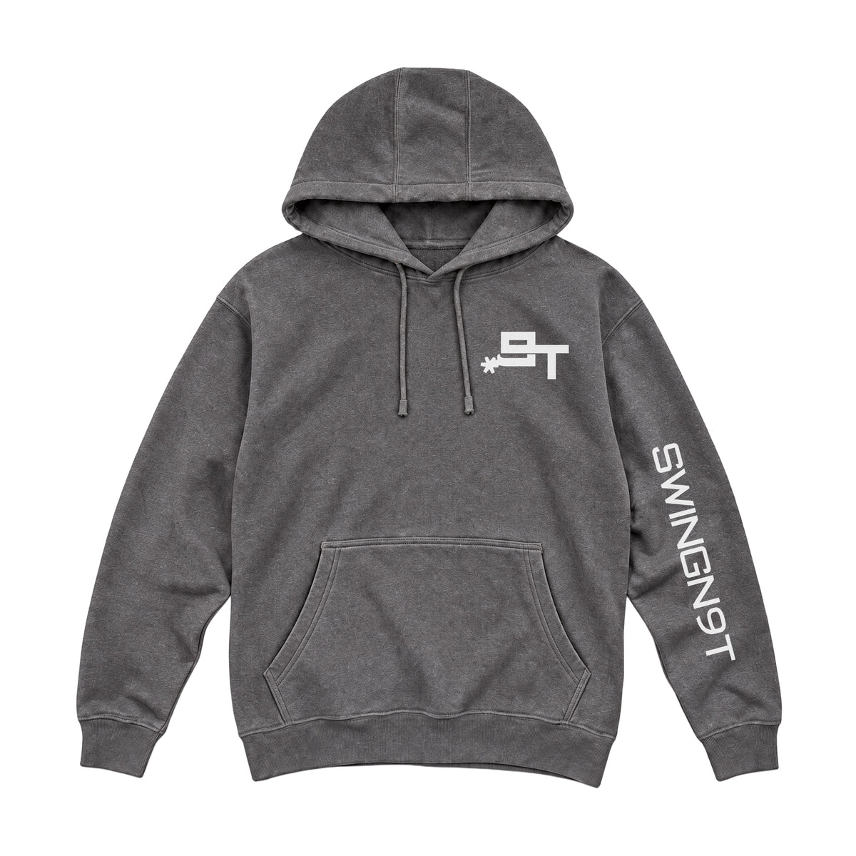 The Best Company Hoodie / Charcoal Heather / front on white