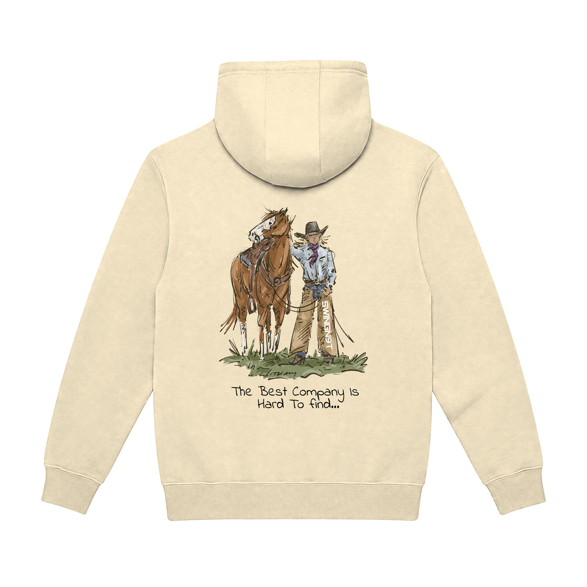 The Best Company Hoodie / Pina Colada / back on white
