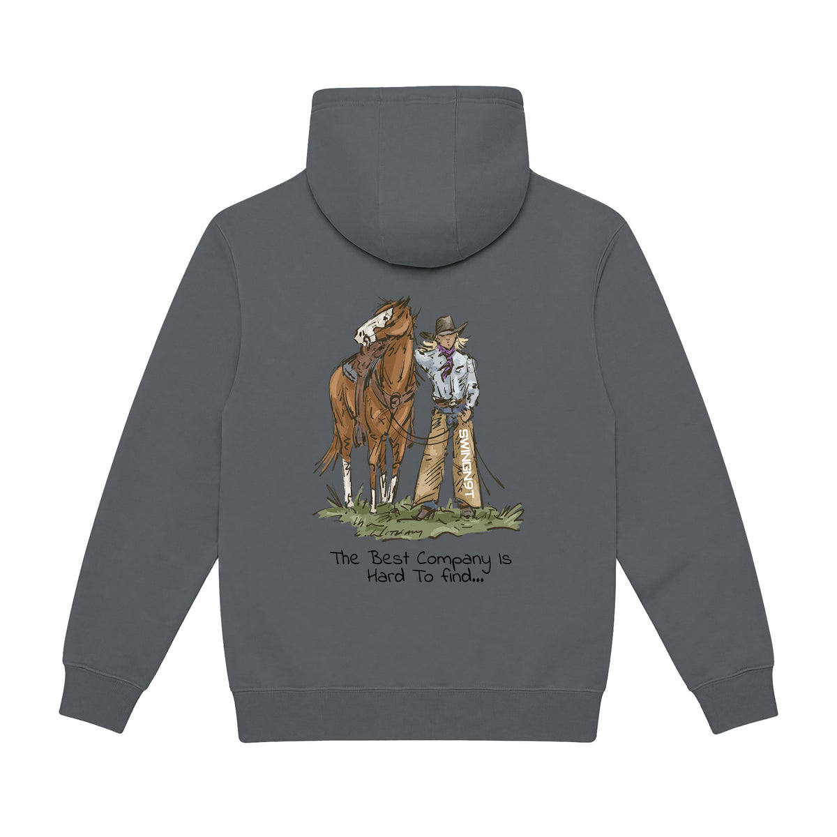 The Best Company Hoodie / Rock / back on white