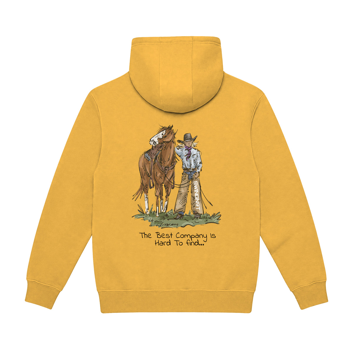 The Best Company Hoodie / Mustard / back on white