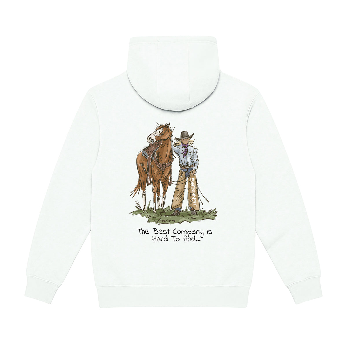 The Best Company Hoodie / Oatmeal Heather / back on white