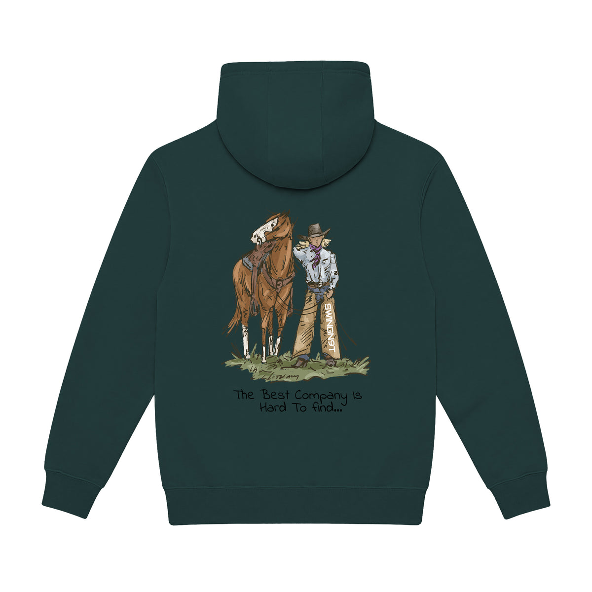 The Best Company Hoodie / Sport Green / back on white