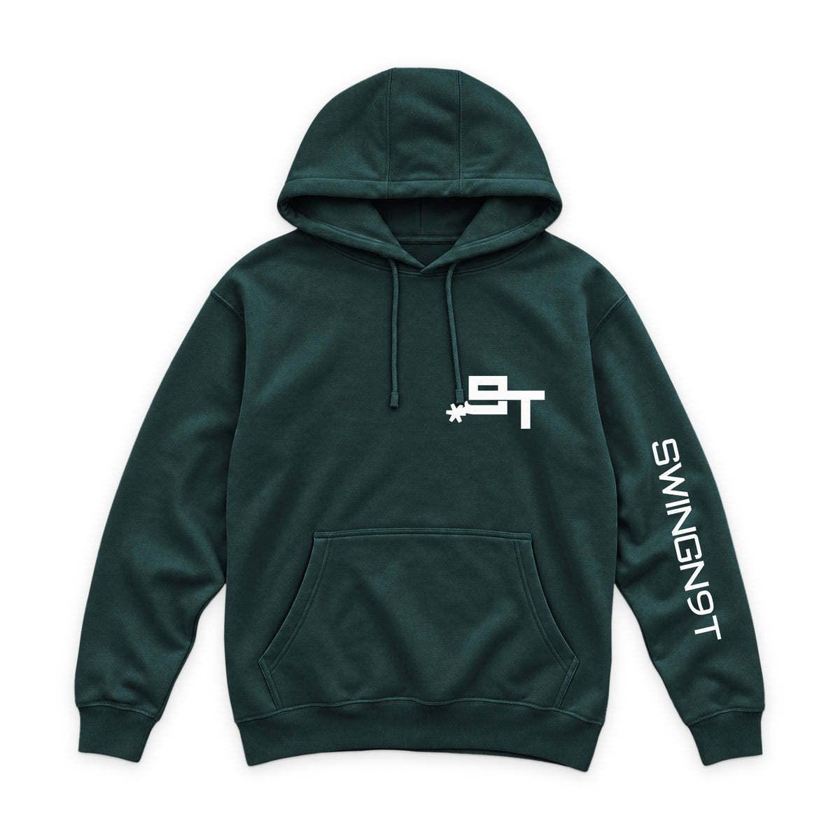 The Best Company Hoodie — Sport Green — front view on white