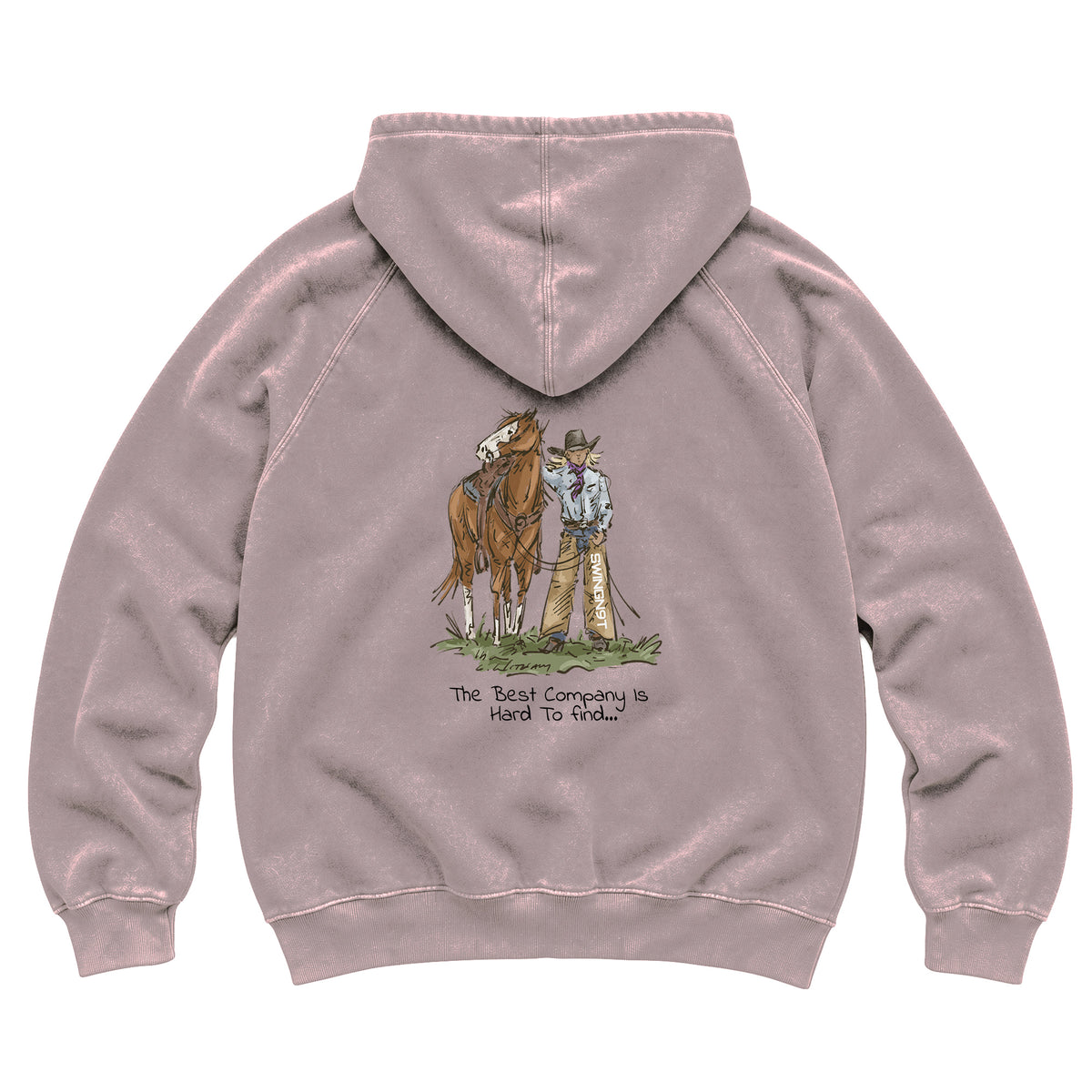 The Best Company Hoodie / Vintage Zinc / back on white