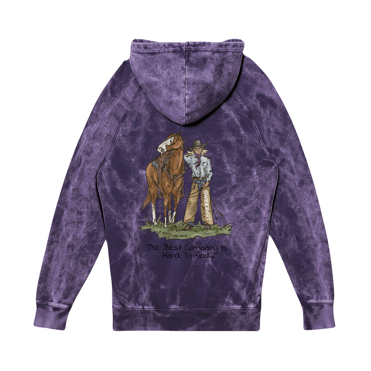 The Best Company Hoodie / Cloud Purple / back on white