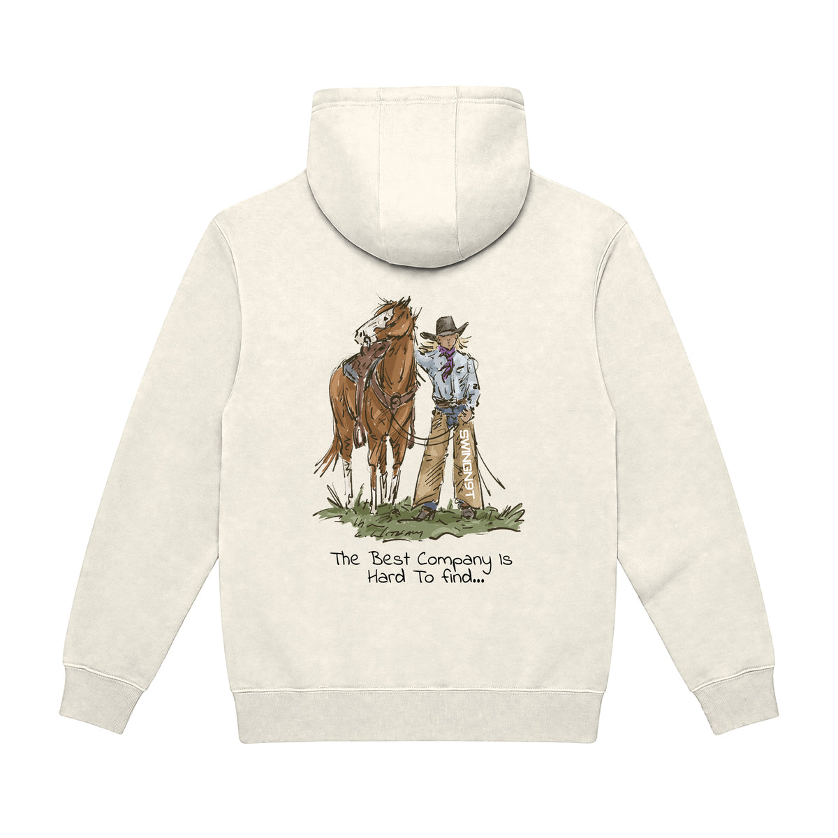 The Best Company Hoodie / Sand / back on white