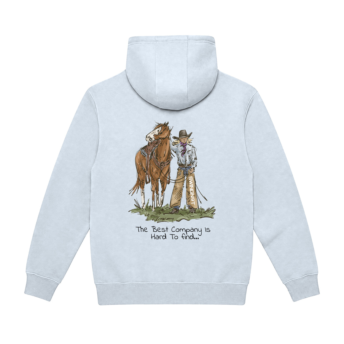 The Best Company Hoodie / White / back on white