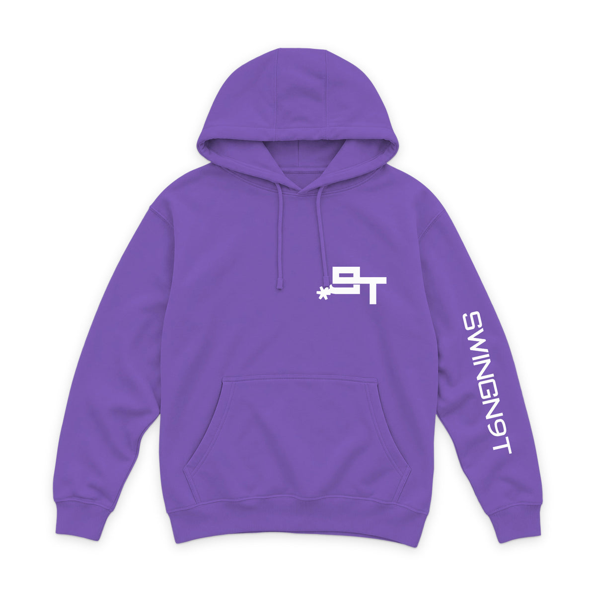 Pickin Heels Hoodie — Purple — front view on white