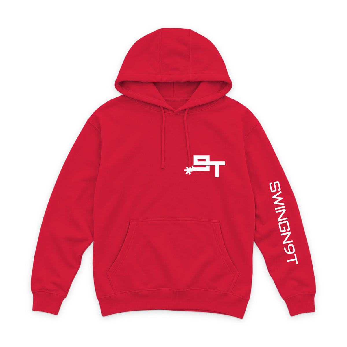 Pickin Heels Hoodie — Cardinal — front view on white