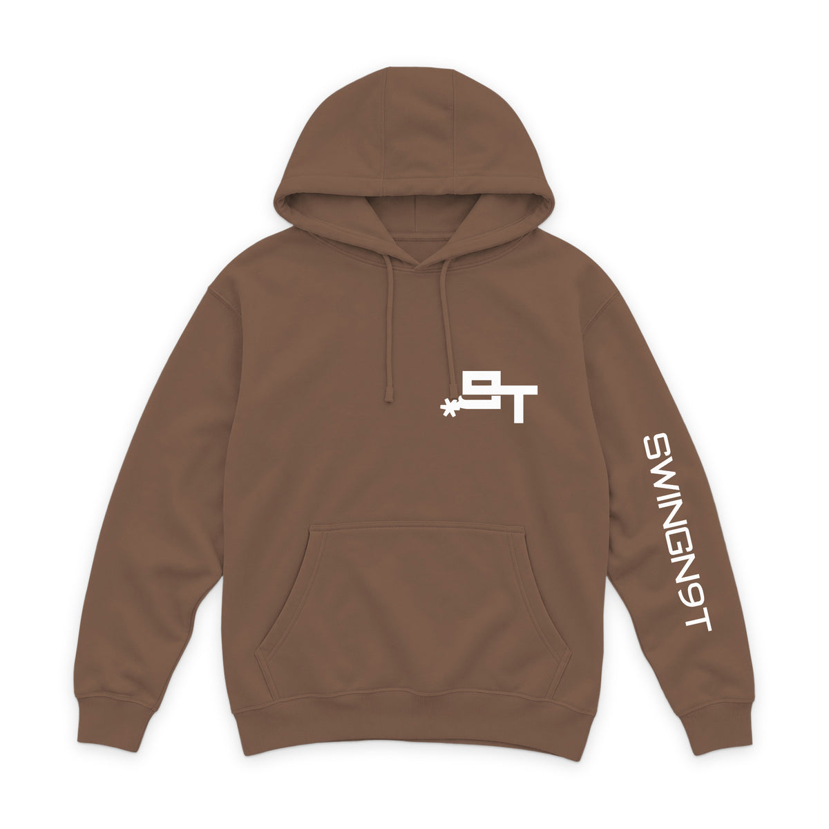 Pickin Heels Hoodie — Chestnut — front view on white