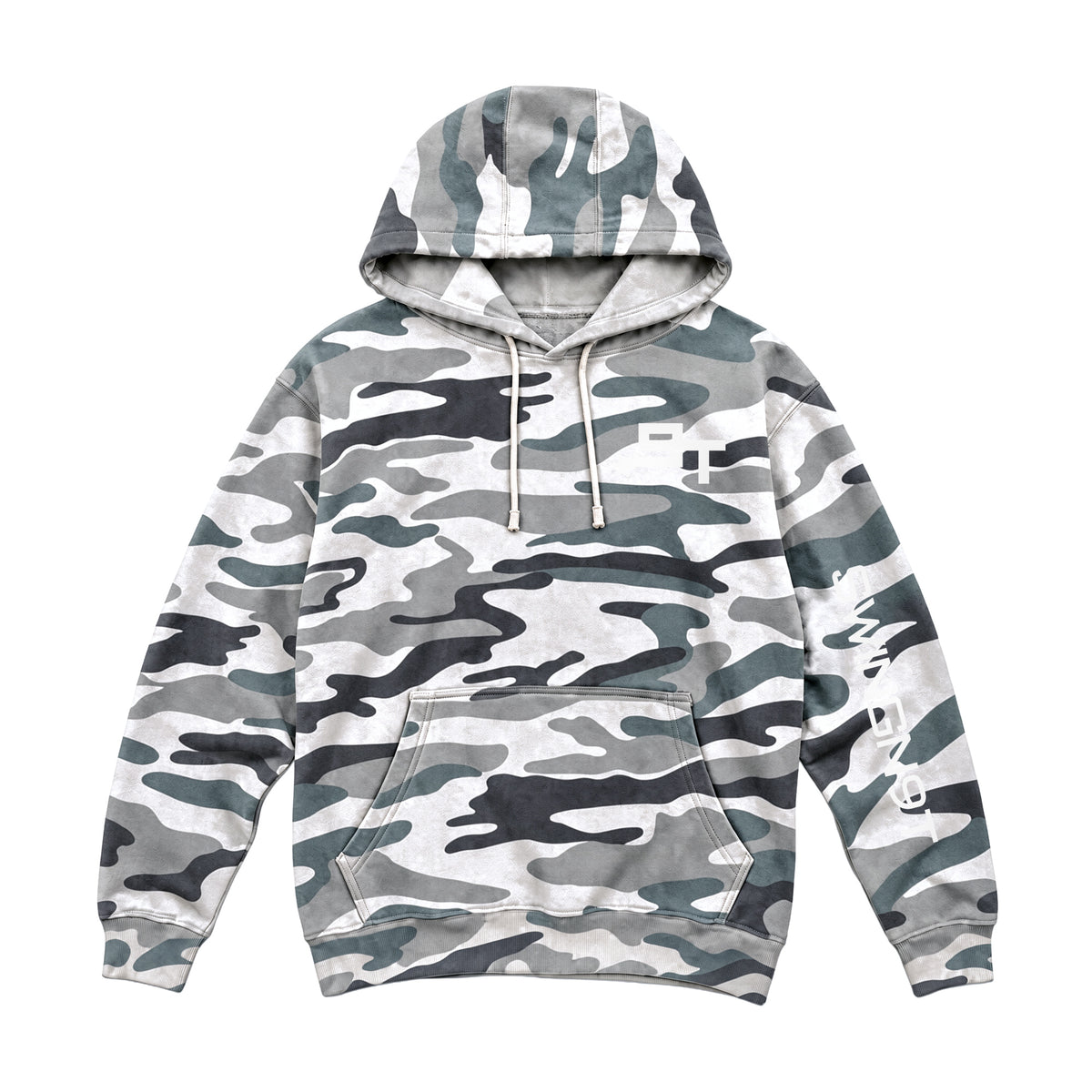 Pickin Heels Hoodie / Sage Camo / front on white