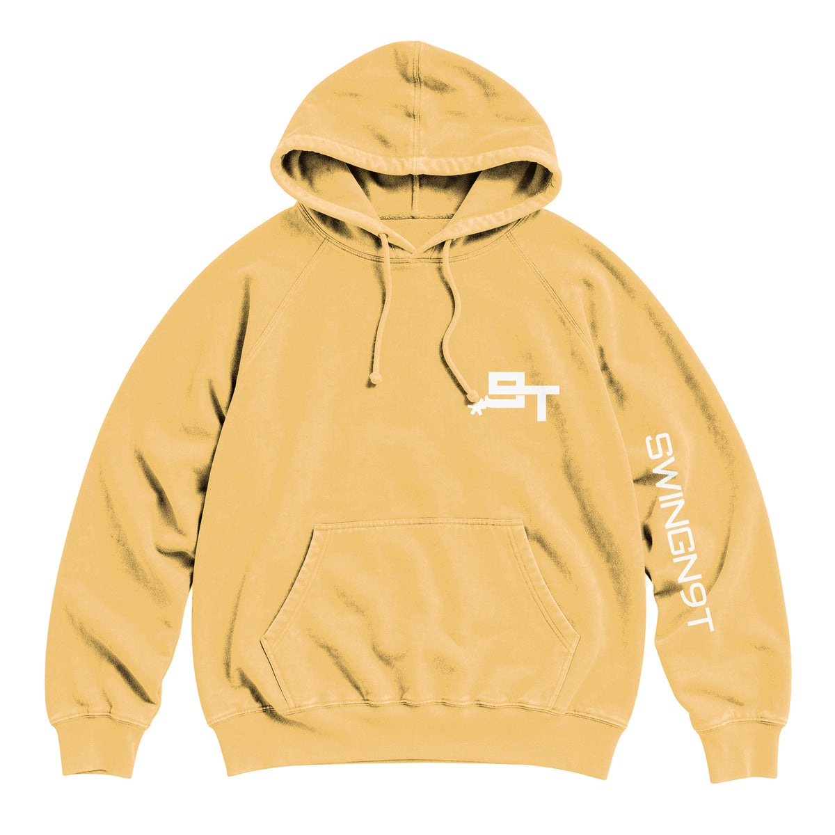 Pickin Heels Hoodie / Vintage Mustard / front on white