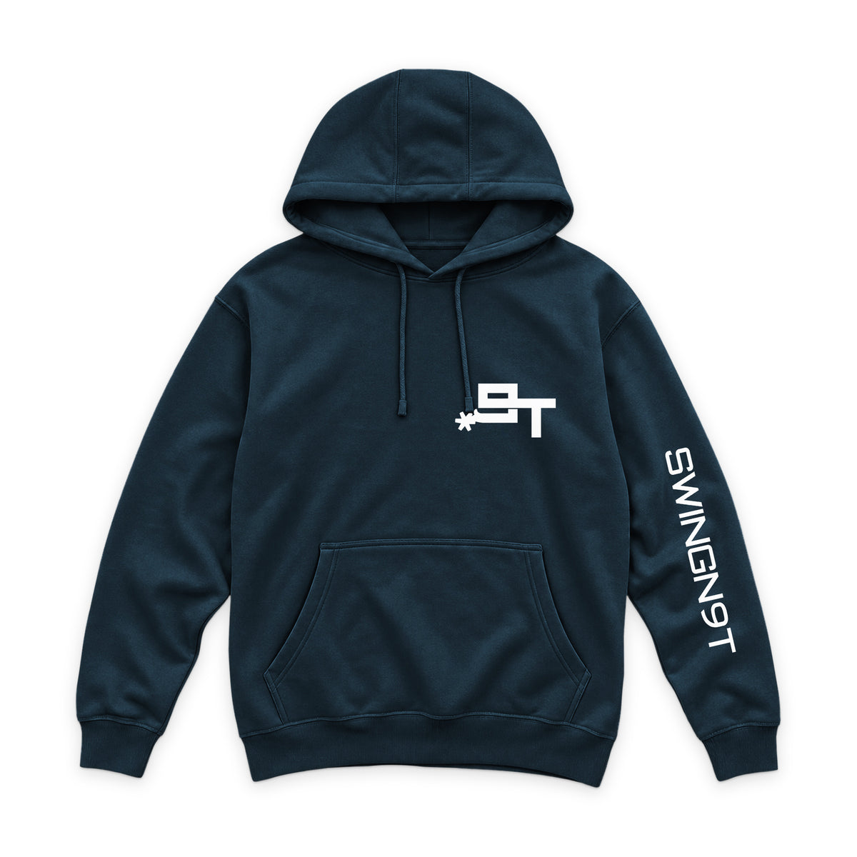 Pickin Heels Hoodie — Navy — front view on white