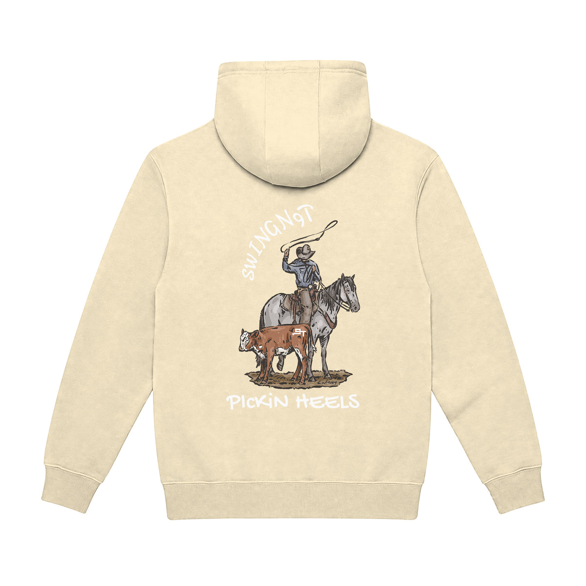 Pickin Heels Hoodie / Pina Colada / back on white