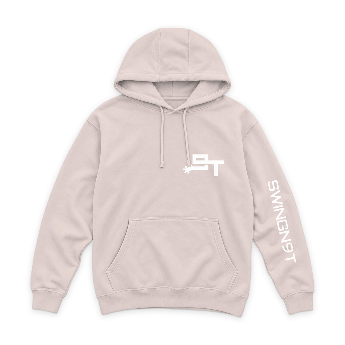 Pickin Heels Hoodie — Pale Pink — front view on white