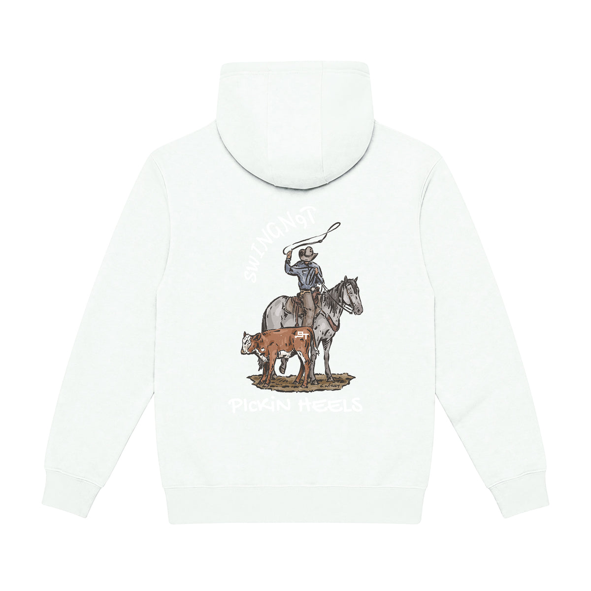 Pickin Heels Hoodie / Oatmeal Heather / back on white