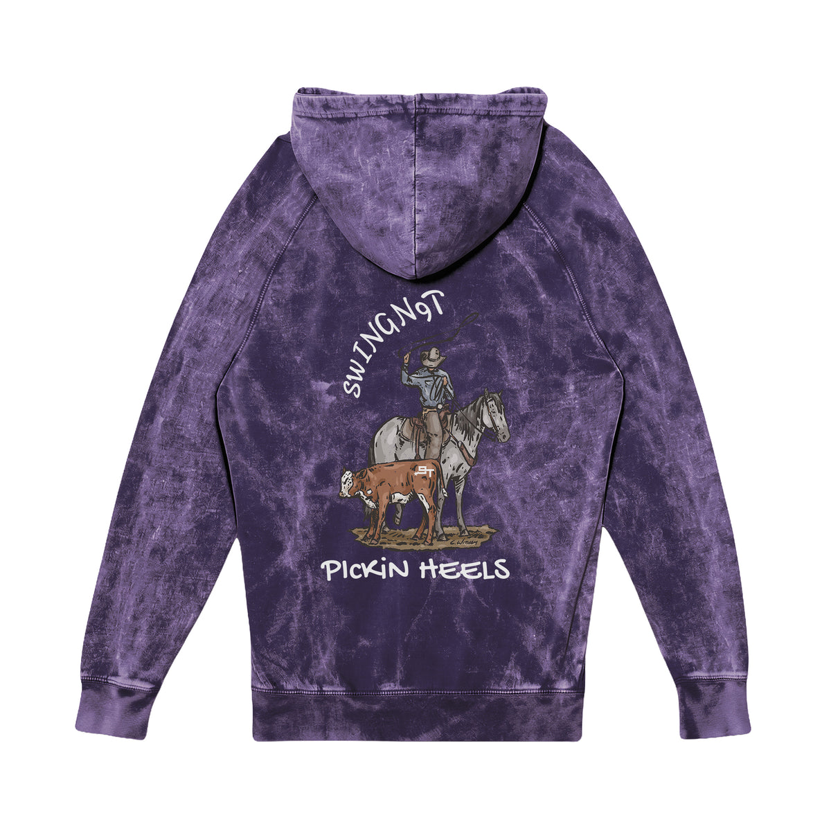 Pickin Heels Hoodie / Cloud Purple / back on white