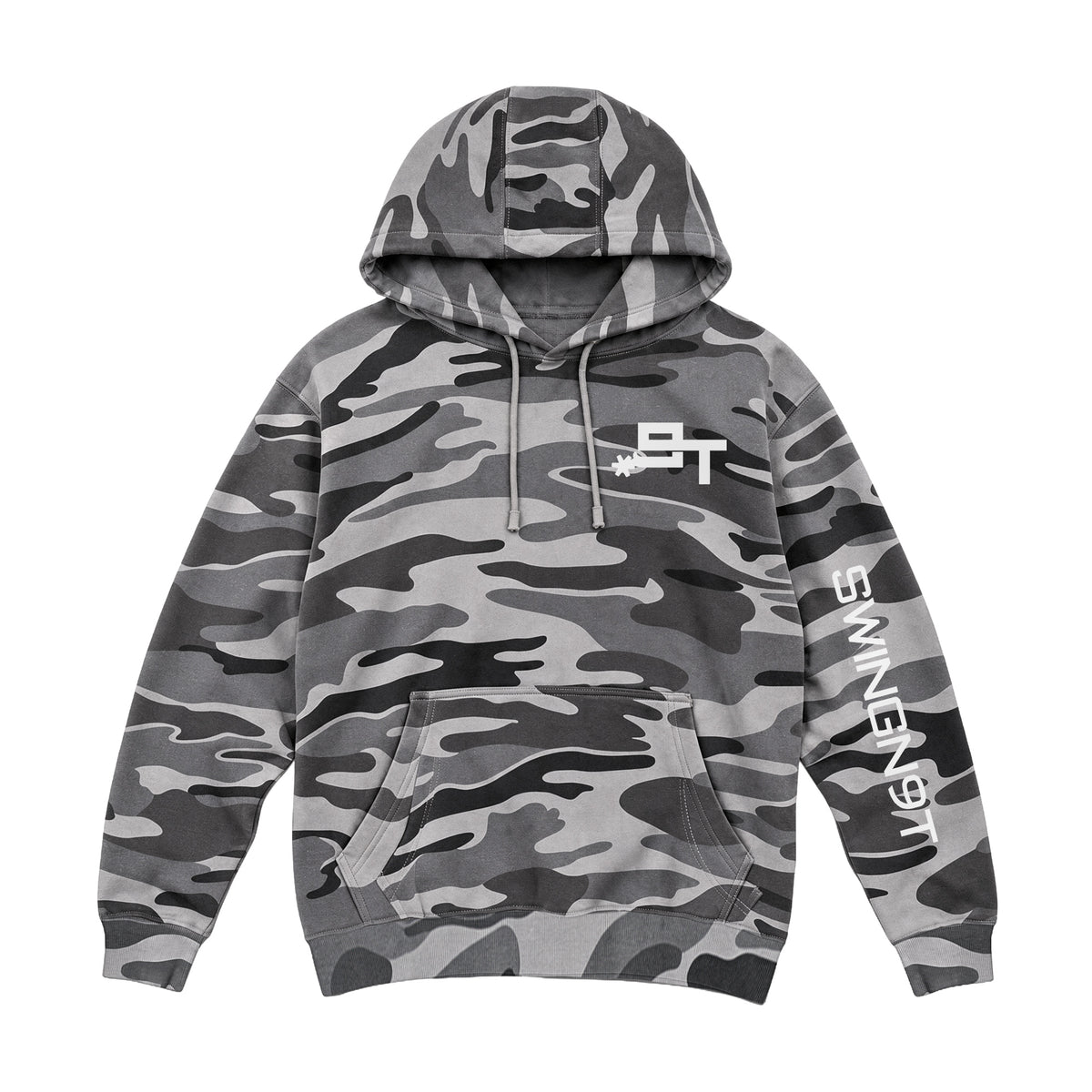 Pickin Heels Hoodie / Slate Camo / front on white