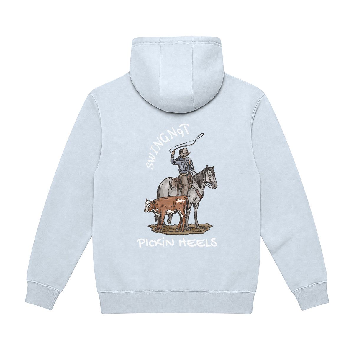 Pickin Heels Hoodie / White / back on white
