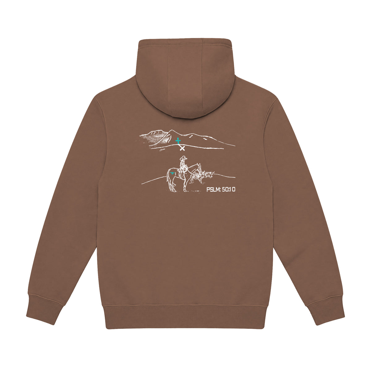 PSLM 50:10 Hoodie / Chestnut / back on white