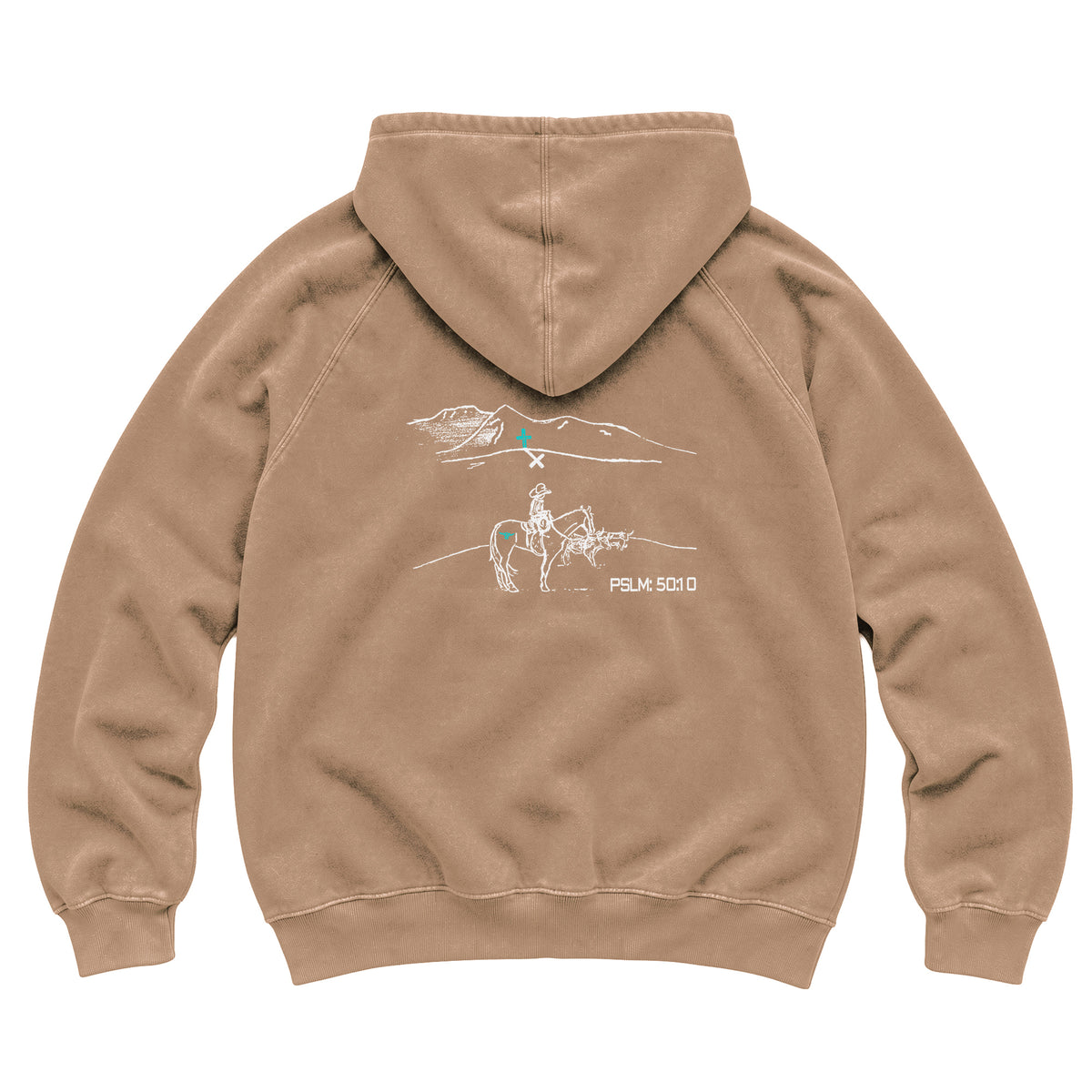 PSLM 50:10 Hoodie / Vintage Coffee / back on white