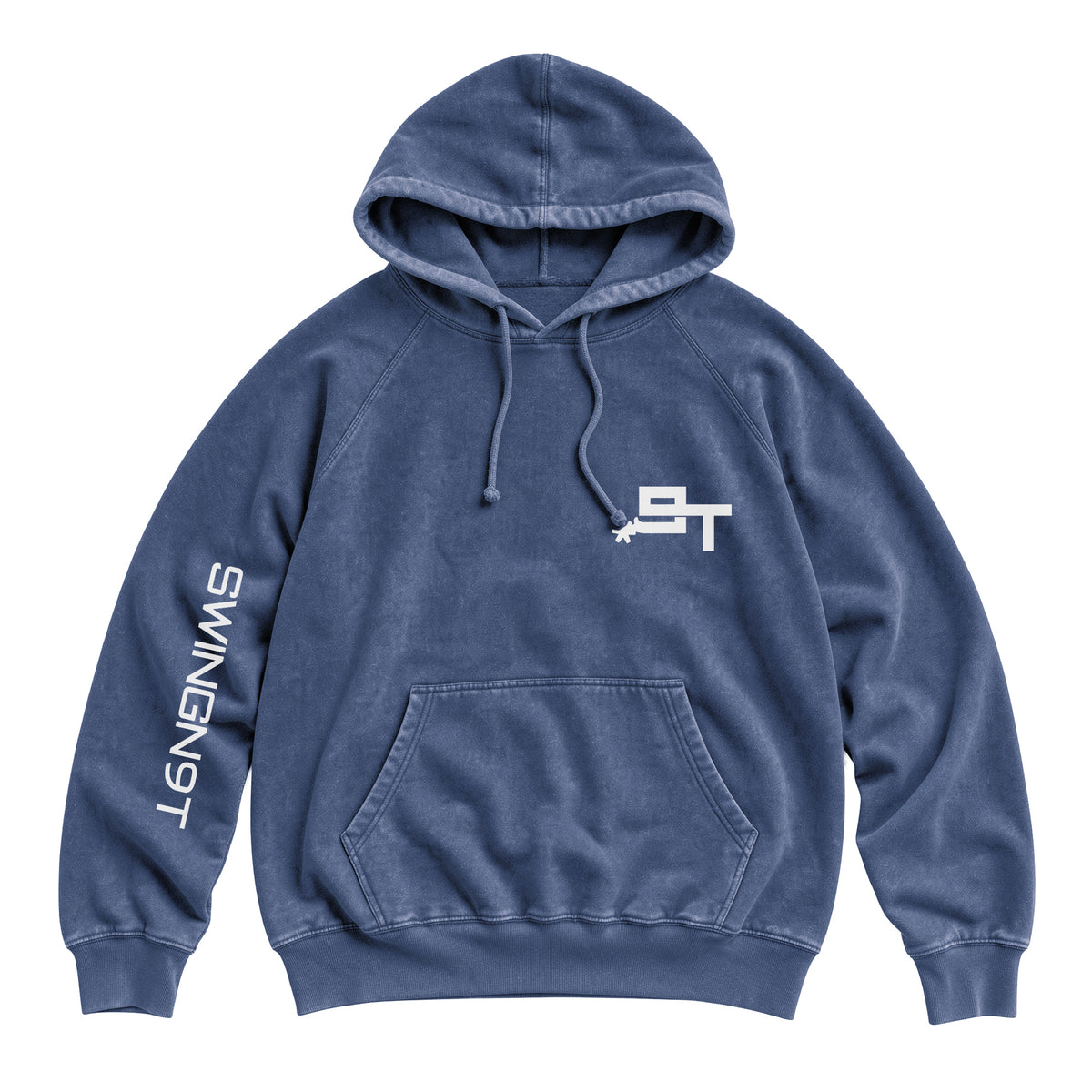 PSLM 50:10 Hoodie / Vintage Denim / front on white