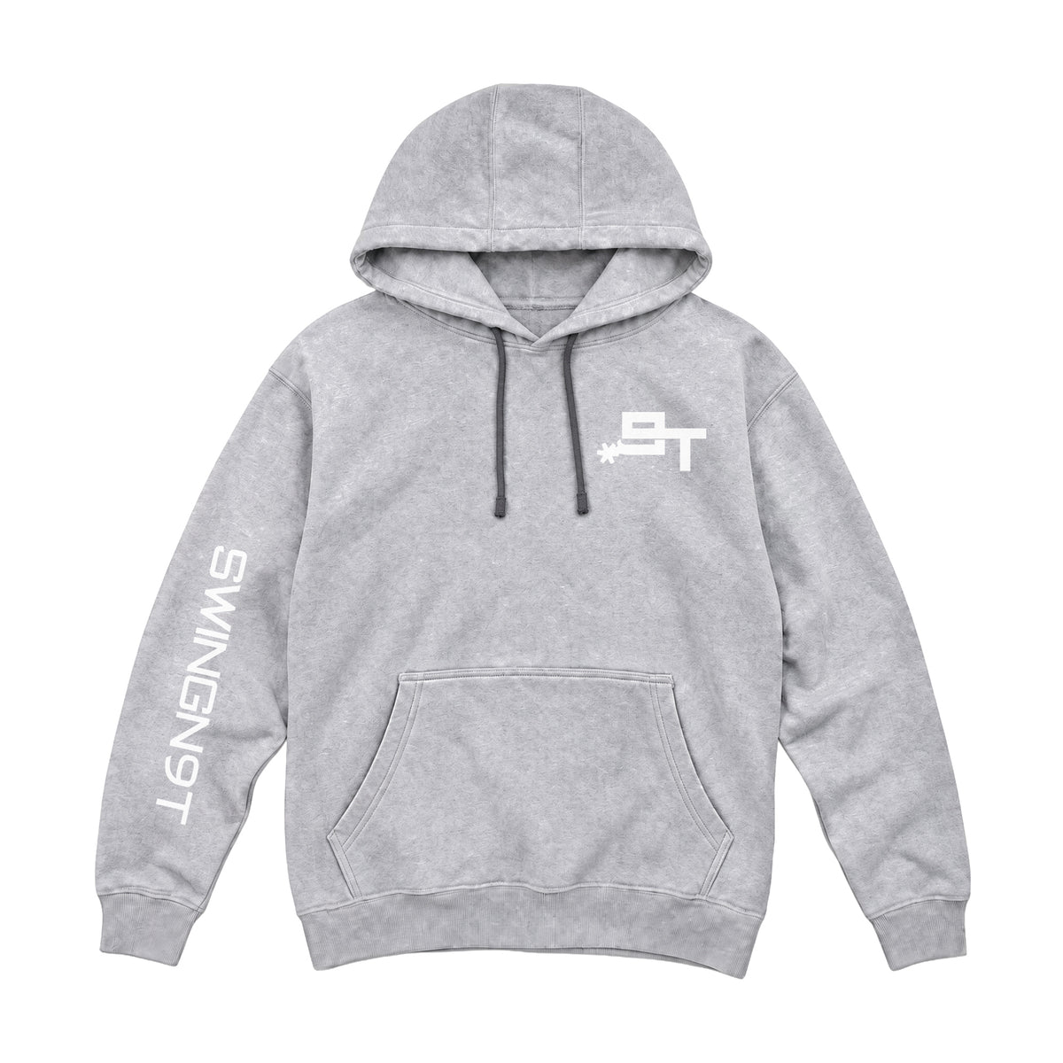 PSLM 50:10 Hoodie / Heather Grey / front on white