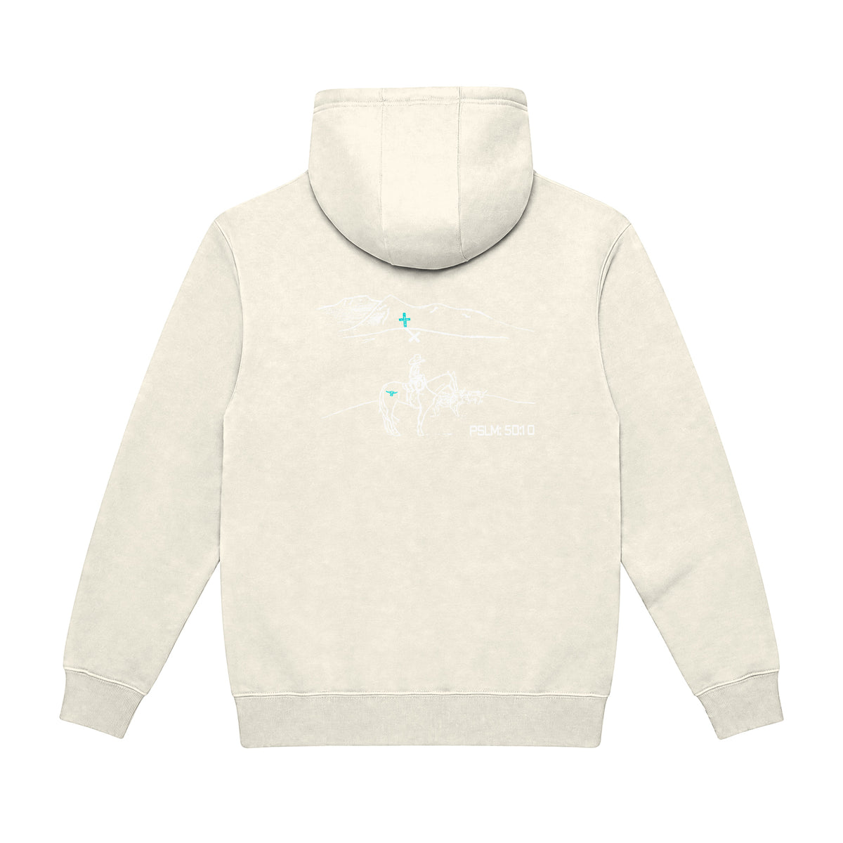 PSLM 50:10 Hoodie / Tofu / back on white