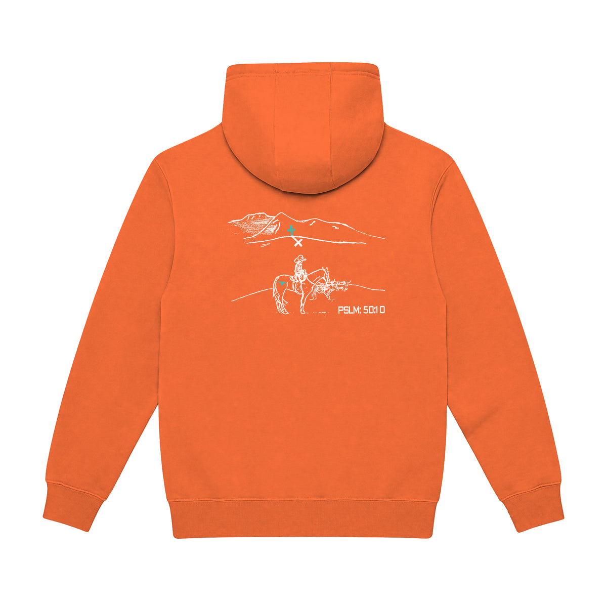 PSLM 50:10 Hoodie / Carrot / back on white
