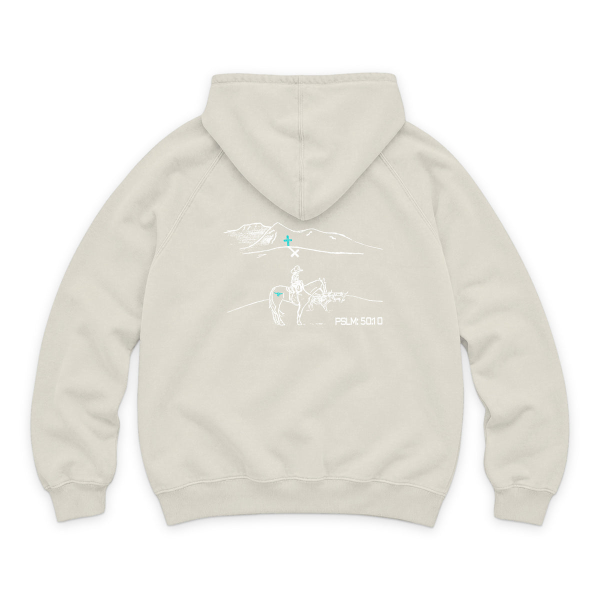 PSLM 50:10 Hoodie / Vintage Arctic / back on white