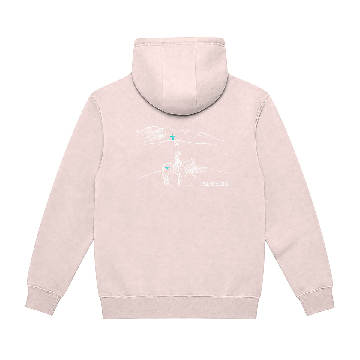 PSLM 50:10 Hoodie / Pale Pink / back on white