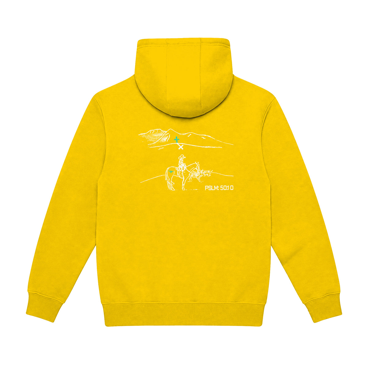 PSLM 50:10 Hoodie / Lemon / back on white