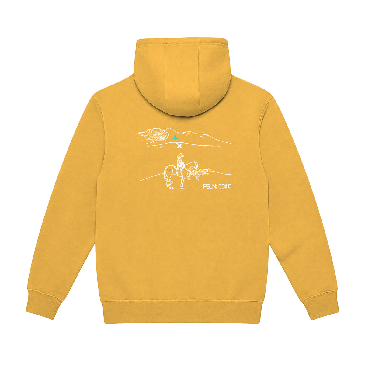 PSLM 50:10 Hoodie / Mustard / back on white